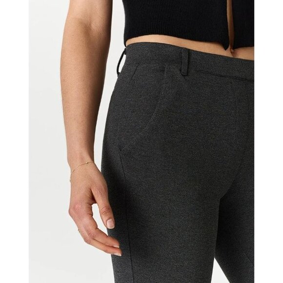 New Quince Ultra-Stretch Ponte Straight Leg Pant Petite Charcoal XL - Picture 5 of 6